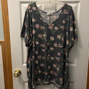 Plus size flower shirt
